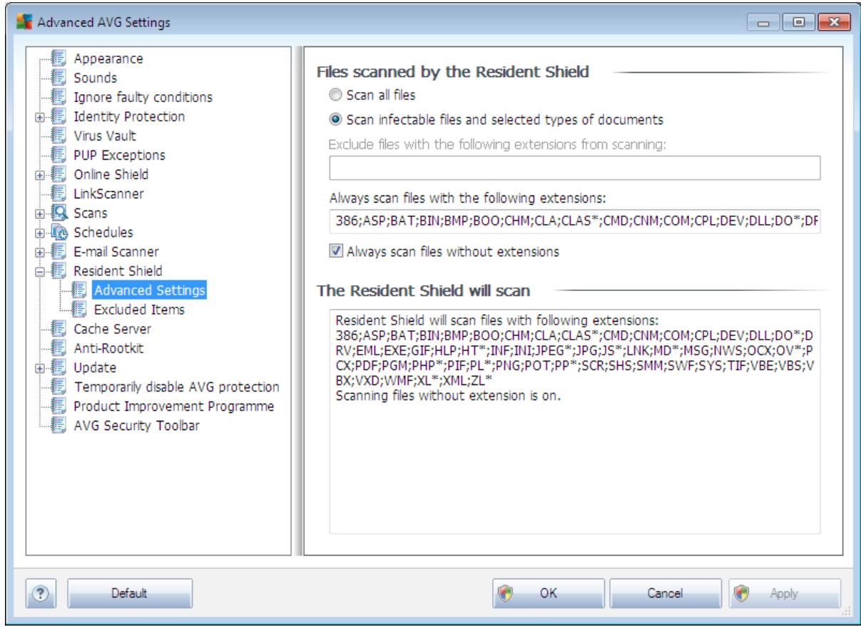 AVG ANTI-VIRUS 2011 - Advanced Settings - 1