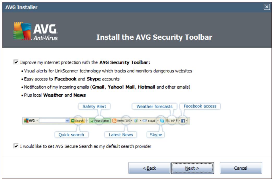 AVG ANTI-VIRUS 2011 - Install the AVG Security Toolbar - 1
