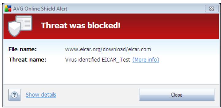 AVG ANTI-VIRUS 2011 - Online Shield Detection - 1