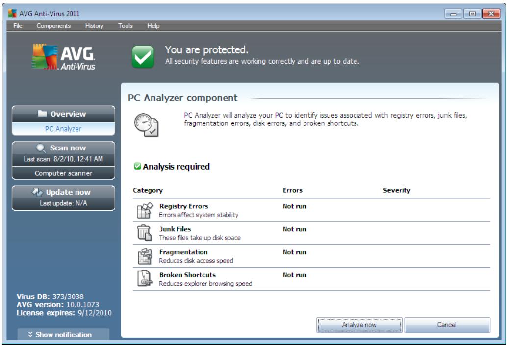 AVG ANTI-VIRUS 2011 - PC Analyzer - 1
