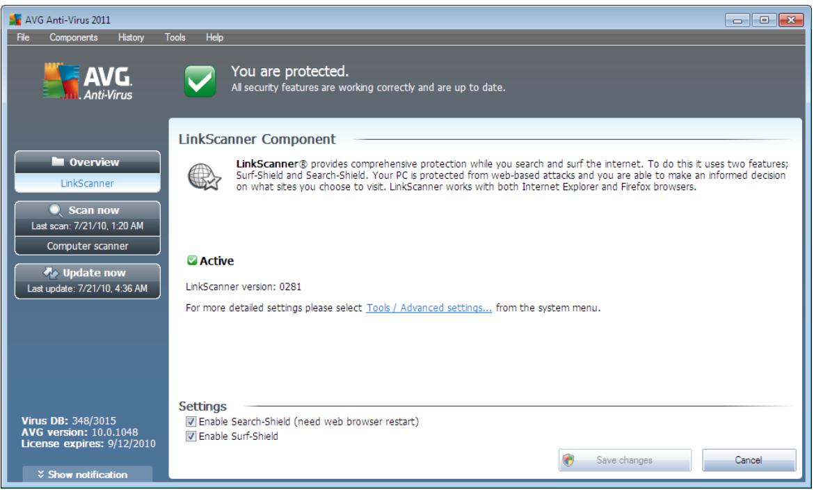 AVG ANTI-VIRUS 2011 - Link Scanner Interface - 1