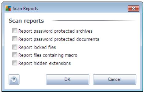 AVG ANTI-VIRUS 2011 - Set additional scan reports - 1