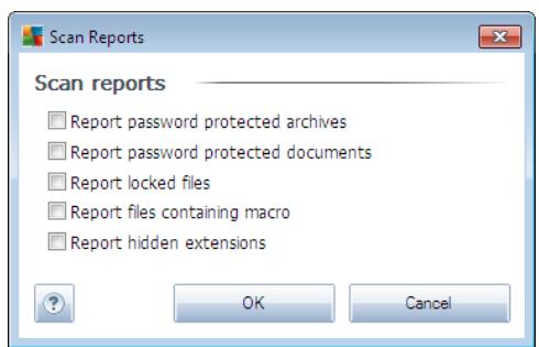 AVG ANTI-VIRUS 2011 - Set additional scan reports ... - 1