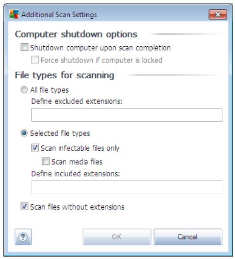 AVG ANTI-VIRUS 2011 - Scan configuration editing - 2