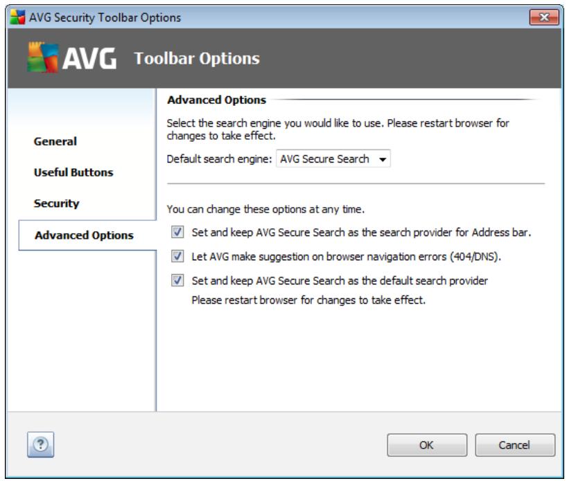 AVG ANTI-VIRUS 9.0 - Tab Advanced Options - 1