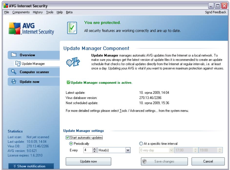AVG ANTI-VIRUS 9.0 - Update Manager Interface - 1