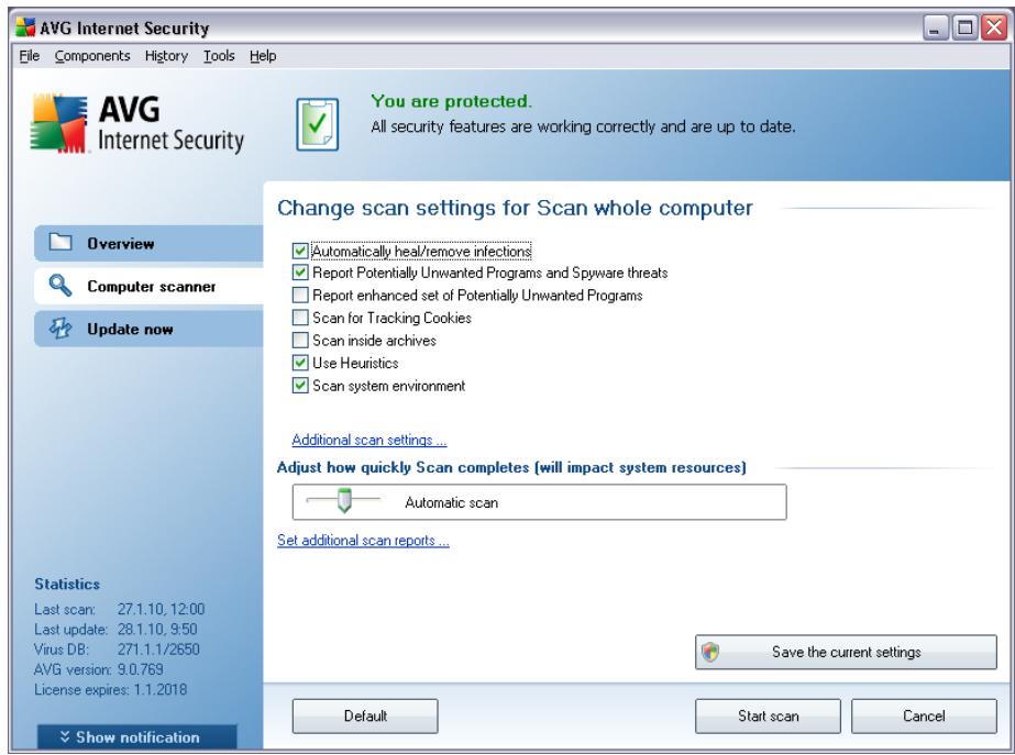AVG ANTI-VIRUS 9.0 - Scan configuration editing - 1