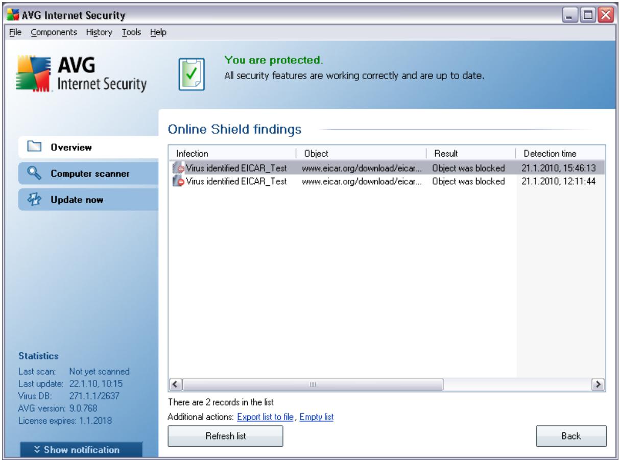 AVG ANTI-VIRUS 9.0 - Online Shield Detection - 2
