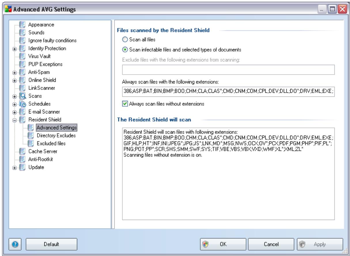AVG ANTI-VIRUS 9.0 - Advanced Settings - 1