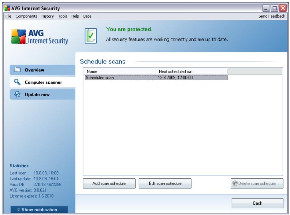 AVG ANTI-VIRUS 9.0 - Schedule scans - 1