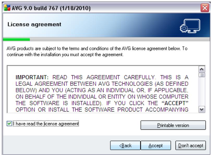 AVG ANTI-VIRUS 9.0 - License Agreement - 1