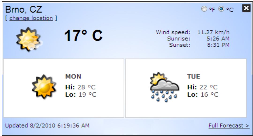 AVG ANTI-VIRUS 9.0 - Weather Info - 1