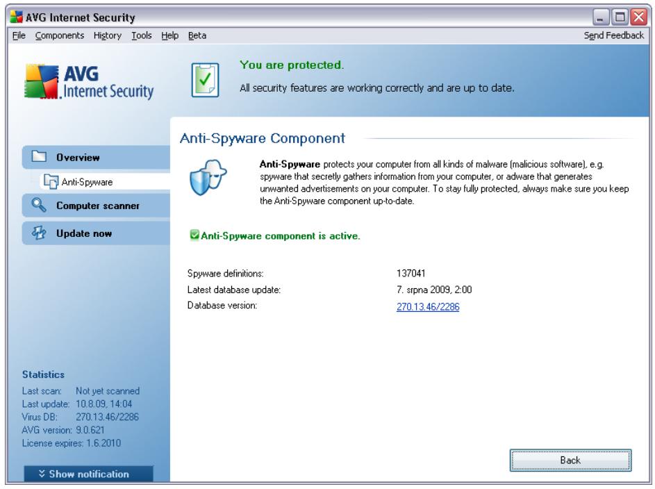 AVG ANTI-VIRUS 9.0 - Anti-Spyware Interface - 1