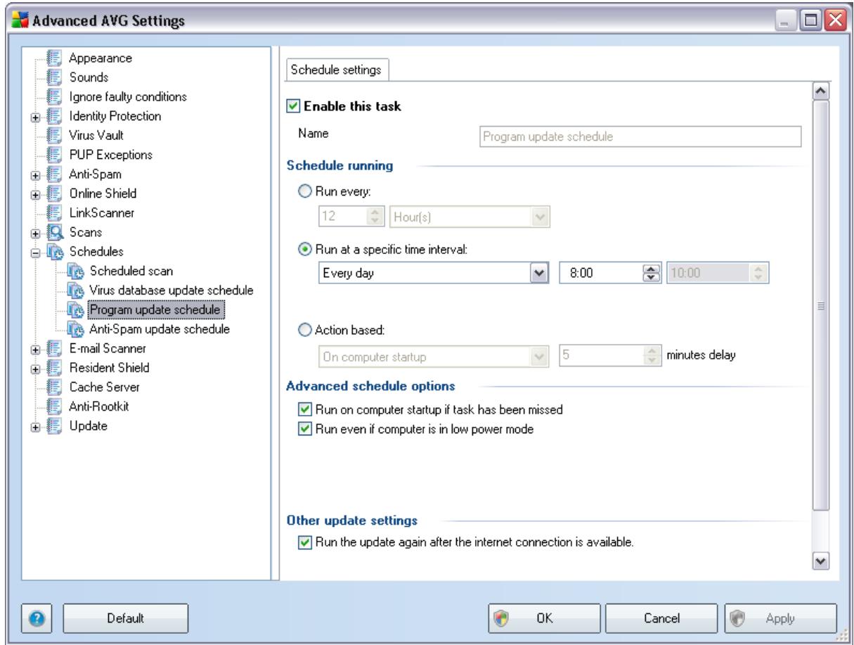 AVG INTERNET SECURITY 9.0 - Program Update Schedule - 1