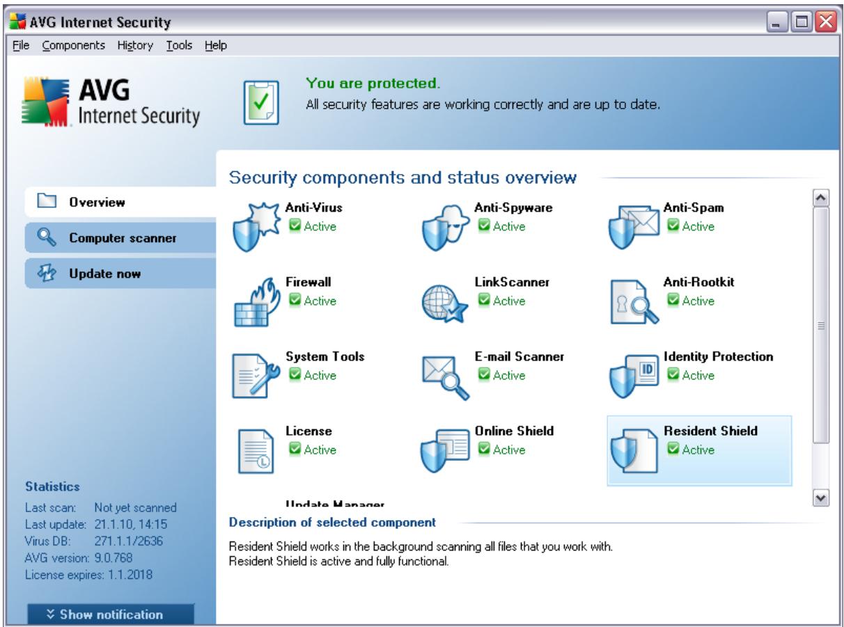 AVG INTERNET SECURITY 9.0 - AVG User Interface - 1