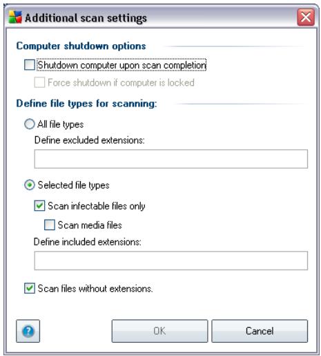 AVG INTERNET SECURITY 9.0 - Scan configuration editing - 2