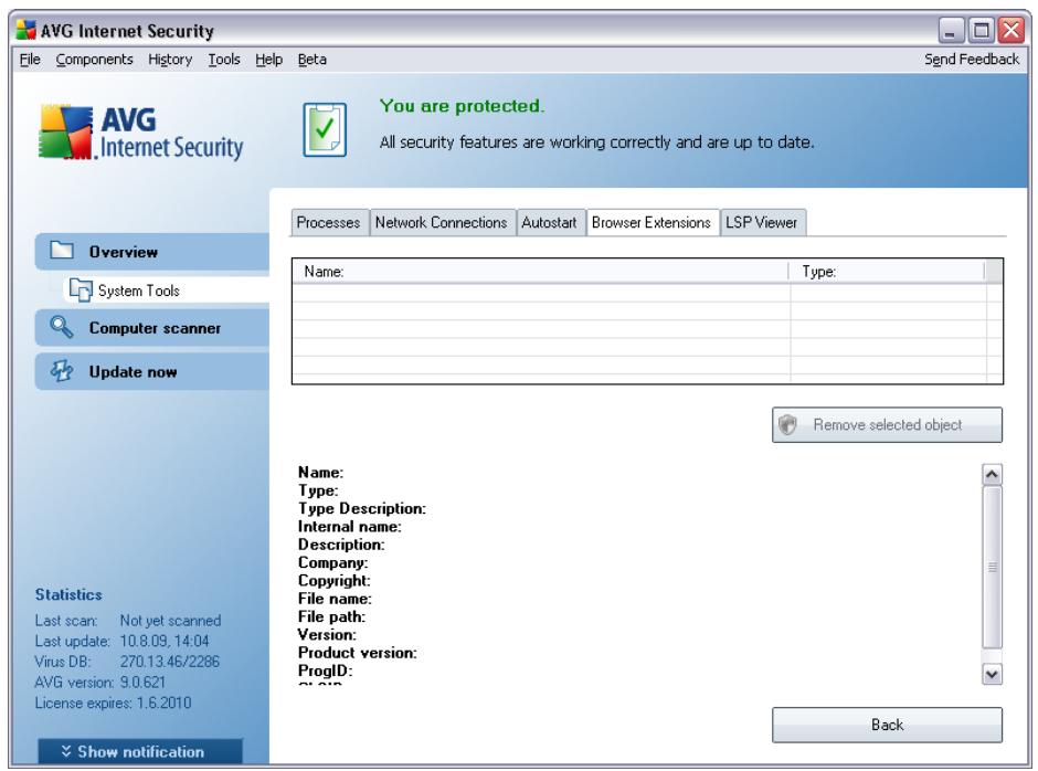 AVG INTERNET SECURITY 9.0 - Browser Extensions - 1