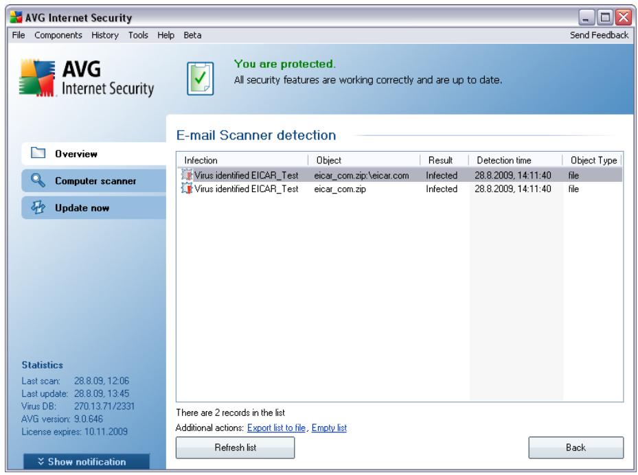 AVG INTERNET SECURITY 9.0 - E-mail Scanner Detection - 1