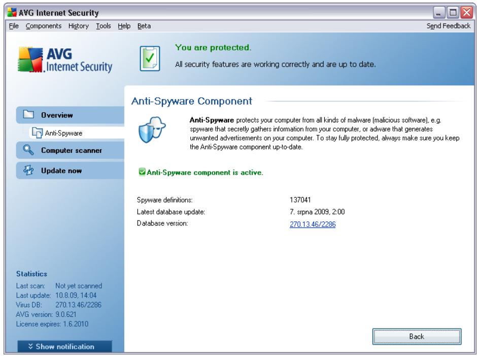 AVG INTERNET SECURITY 9.0 - Anti-Spyware Interface - 1