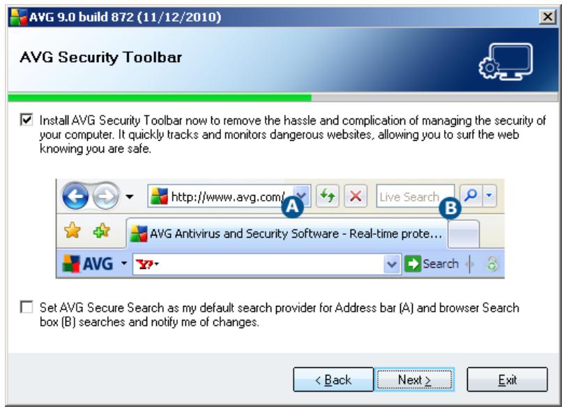 AVG INTERNET SECURITY 9.0 - AVG Security Toolbar - 1