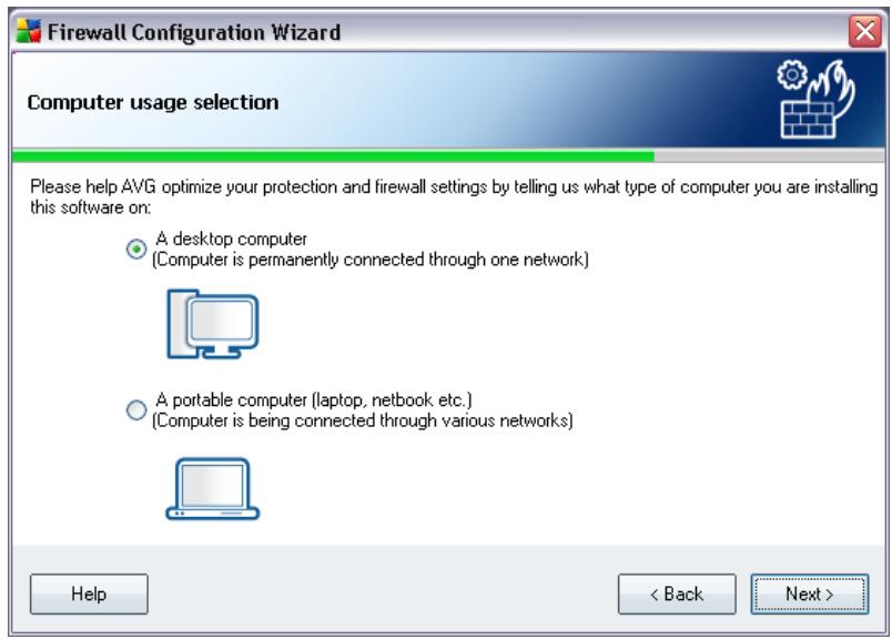 AVG INTERNET SECURITY 9.0 - Computer usage selection - 1