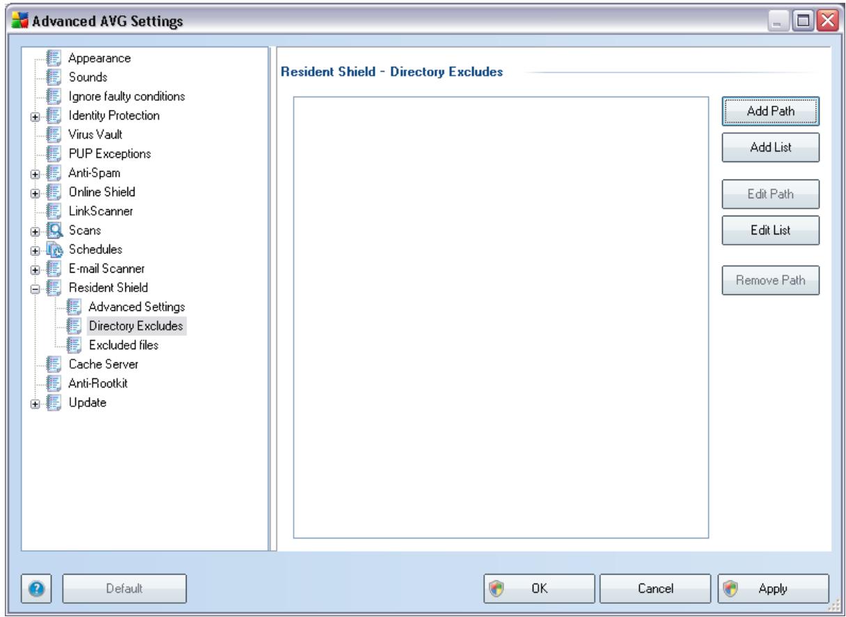 AVG INTERNET SECURITY 9.0 - Directory Excludes - 1
