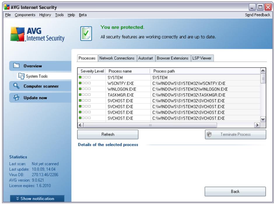 AVG INTERNET SECURITY 9.0 - Processes - 1