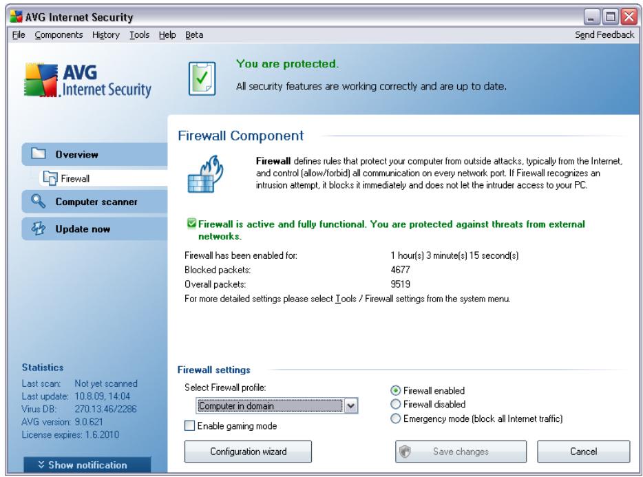AVG INTERNET SECURITY 9.0 - Firewall Interface - 1