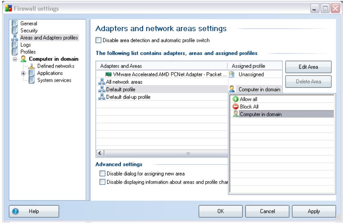 AVG INTERNET SECURITY 9.0 - Areas and Adapters Profiles - 1