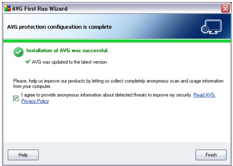 AVG INTERNET SECURITY 9.0 - AVG protection configuration is complete - 1