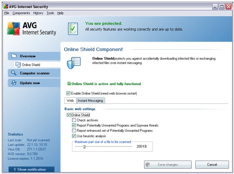 AVG INTERNET SECURITY 9.0 - Basic component configuration - 1