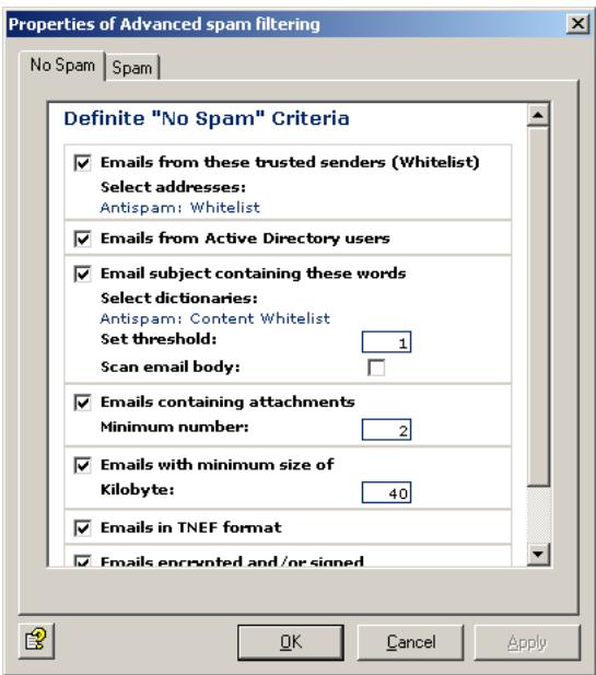 AVIRA ANTIVIR EXCHANGE - Write spam value in mail header field - 3