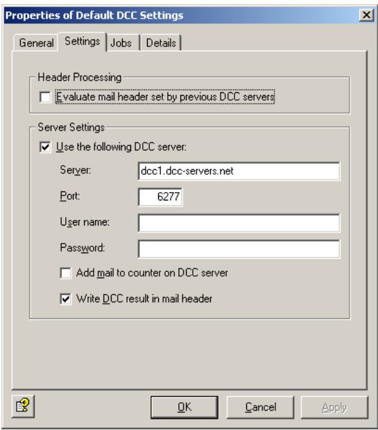 AVIRA ANTIVIR EXCHANGE - DCC Settings - 2