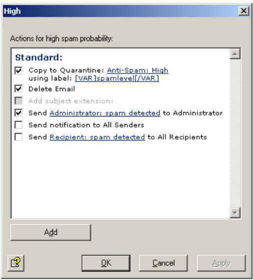 AVIRA ANTIVIR EXCHANGE - Write spam value in mail header field - 1