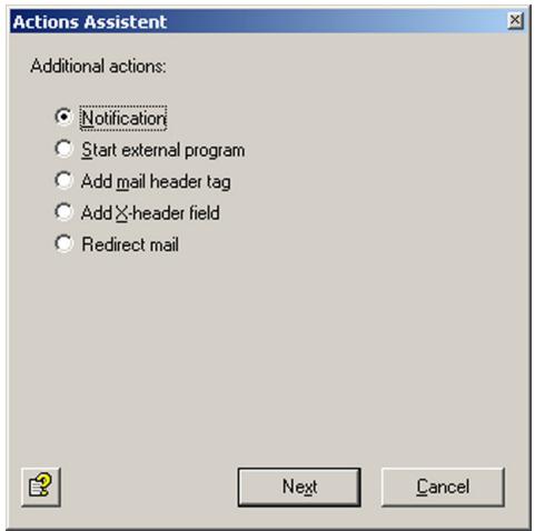 AVIRA ANTIVIR EXCHANGE - Defining Actions - 5