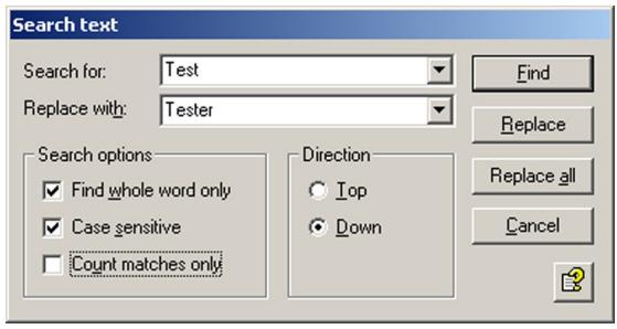 AVIRA ANTIVIR EXCHANGE - Searching for Text in Dictionaries - 3