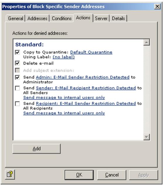 AVIRA ANTIVIR EXCHANGE - Refer to "Create Notification Templates" on page 36 - 1
