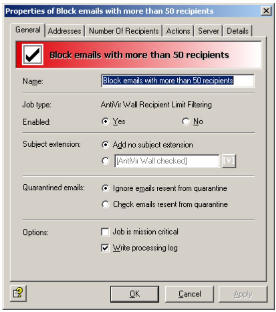 AVIRA ANTIVIR EXCHANGE - General Settings - 1