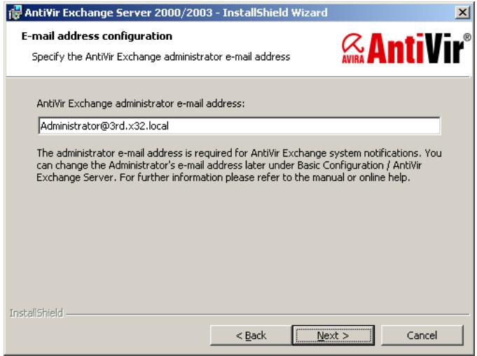 AVIRA ANTIVIR EXCHANGE - Installation of Avira AntiVir Exchange on an Exchange Server - 4