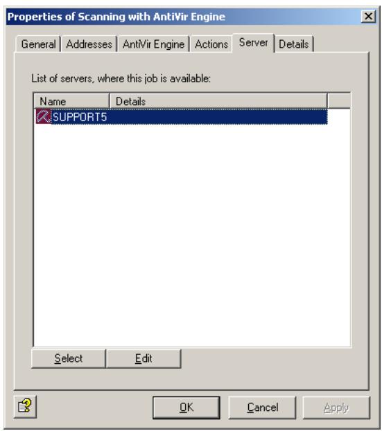 AVIRA ANTIVIR EXCHANGE - Selecting Servers - 1