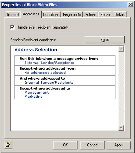AVIRA ANTIVIR EXCHANGE - Example job for blocking file attachments - 1