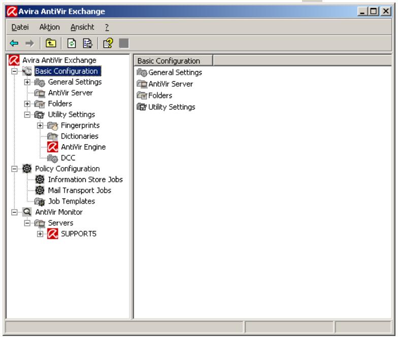 AVIRA ANTIVIR EXCHANGE - User Interface - 1