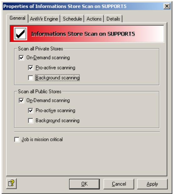 AVIRA ANTIVIR EXCHANGE - General Settings - 1