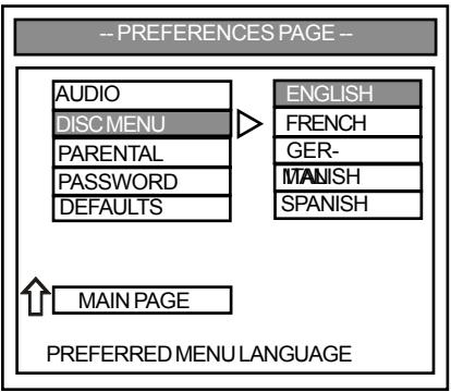 VIETA DVD-3 - Selecting the disc menu language - 1