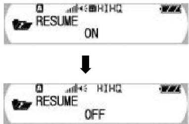 VIETA VPD-1128 - Setting the Resume function - 1