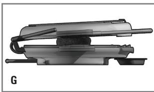 GEORGE FOREMAN GRP106BPP - Important : la charnière flottante permet de griller les aliments très facilement. dans cette position, la plaque du grill repose sur le dessus des aliments. - 1