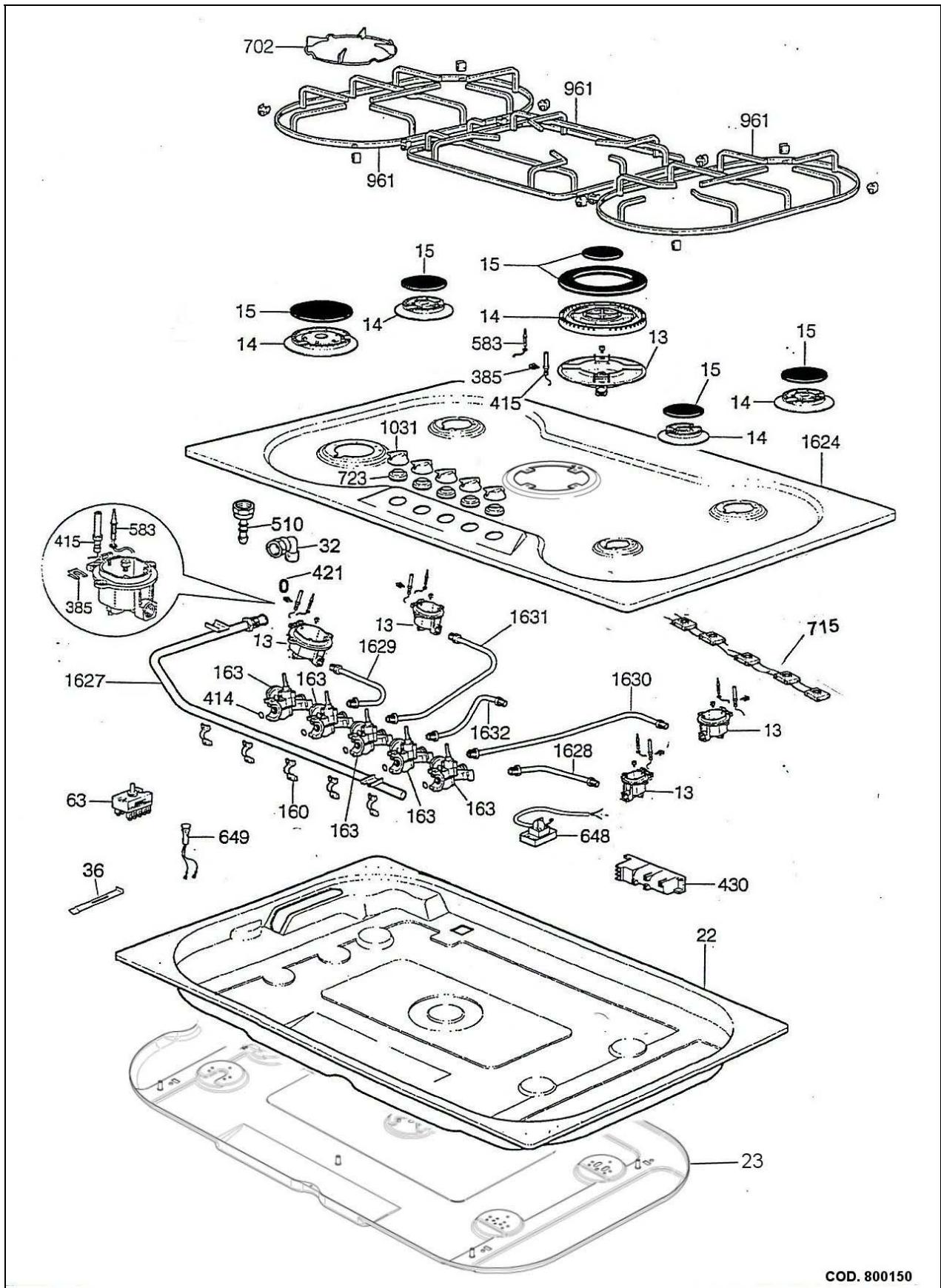 BERTAZZONI P34 5 00 X - Service après vente: - 1