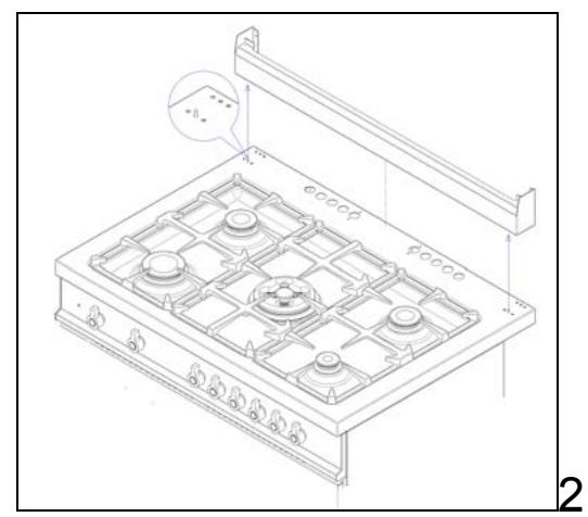 BERTAZZONI X365GGVX - BACKGUARD INSTALLATION INSTRUCTION - 2
