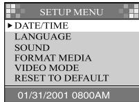 MINOX DC-1311 - SETUP MENU - 1