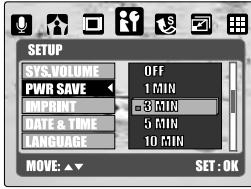 MINOX DC 7411 - Setting Power Saving (Default: 3 MIN.) - 1